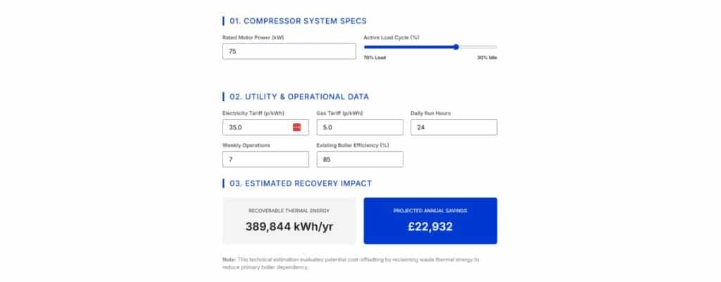 Energy Recovery Savings Calculator