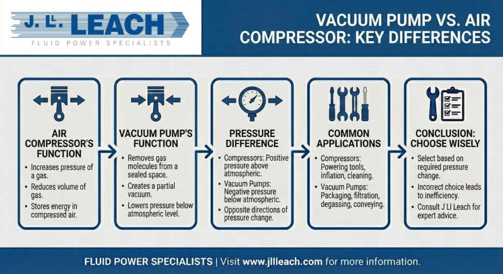Vacuum Pump vs. Air Compressor What’s the Difference