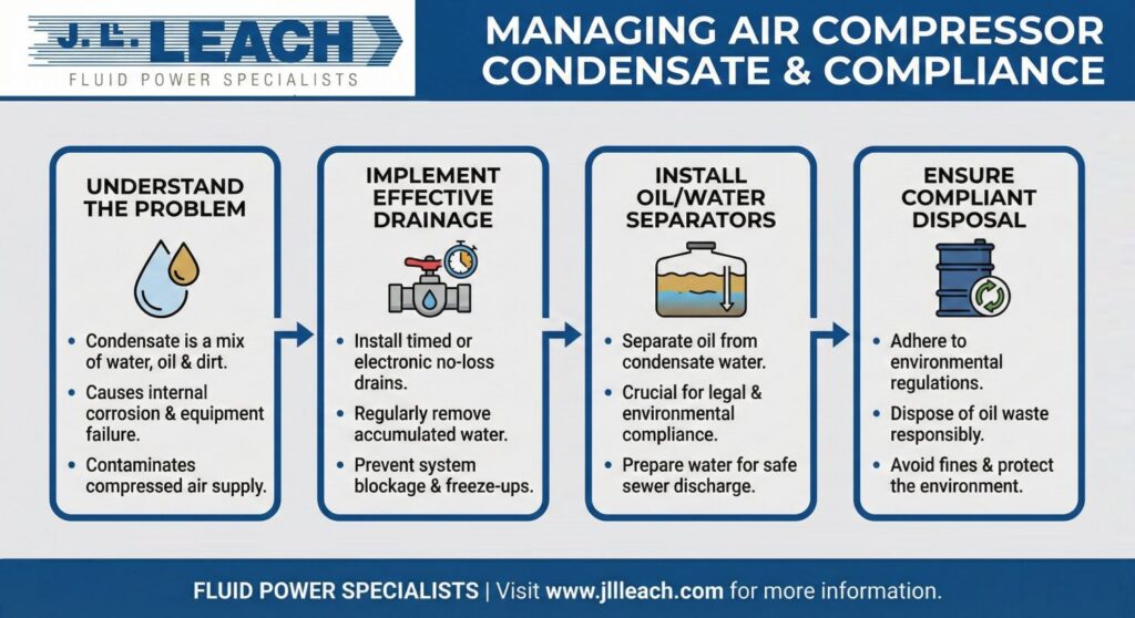 What is air compressor condensate and how to manage it