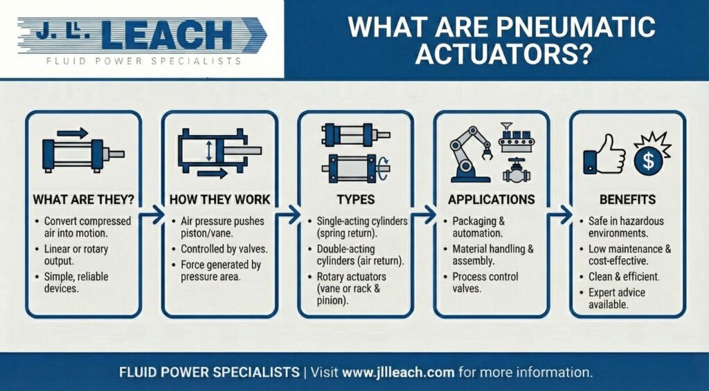 what are Pneumatic actuators