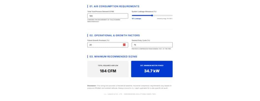 Sizing & CFM Calculator